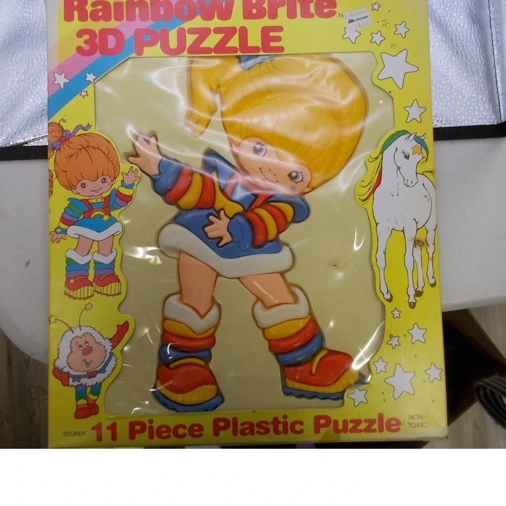 Vintage Rainbow Brite 3D Plastic Puzzle 11 Piece Hallmark 1980s Retro Toy Boxed